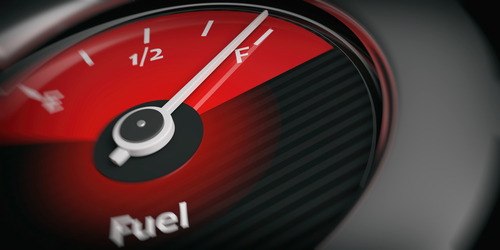 3d rendering car indicator fuel full close up